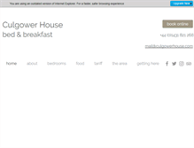 Tablet Screenshot of culgowerhouse.com